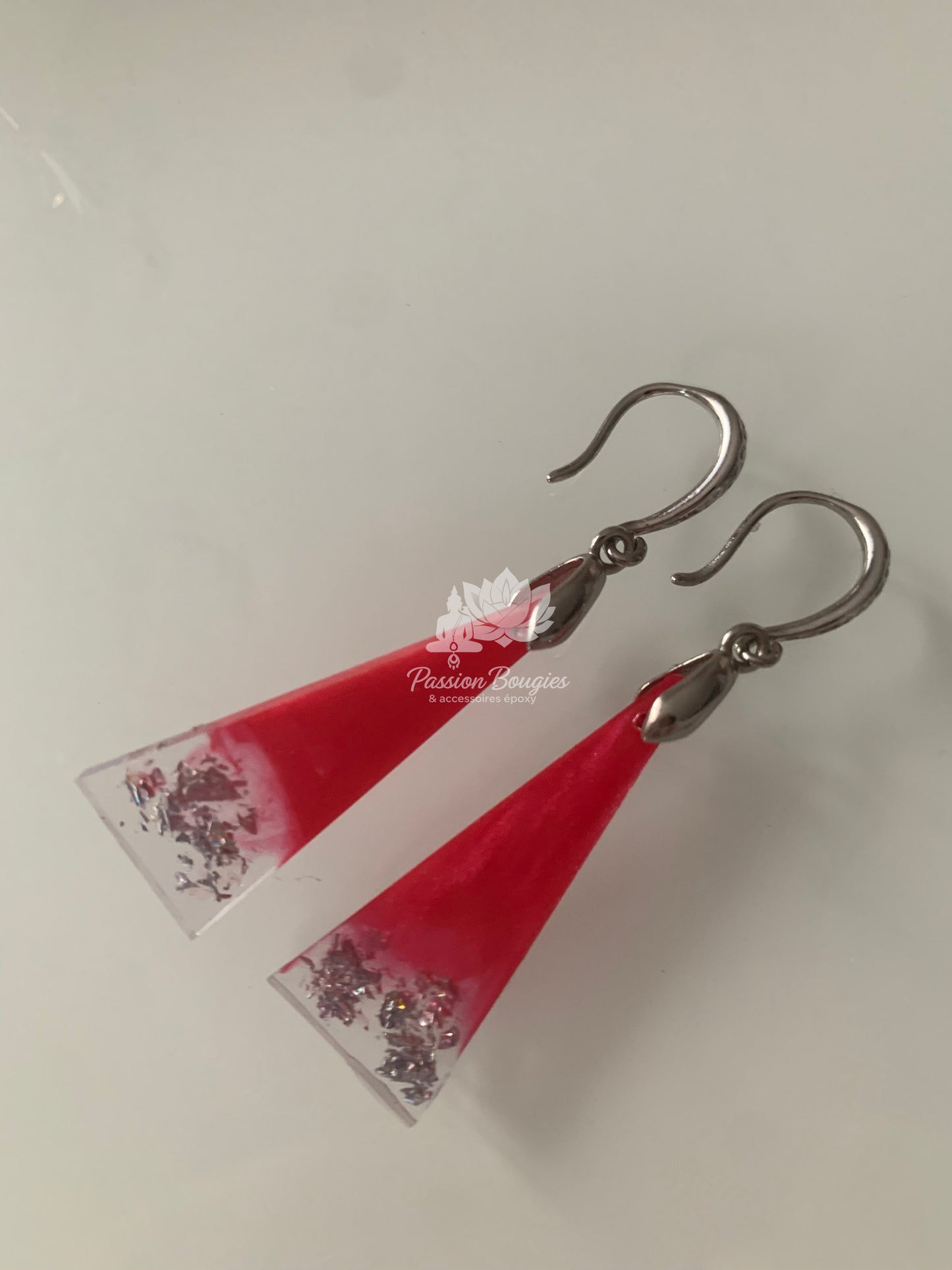 Boucles d’oreilles pendantes triangle dégradé 2