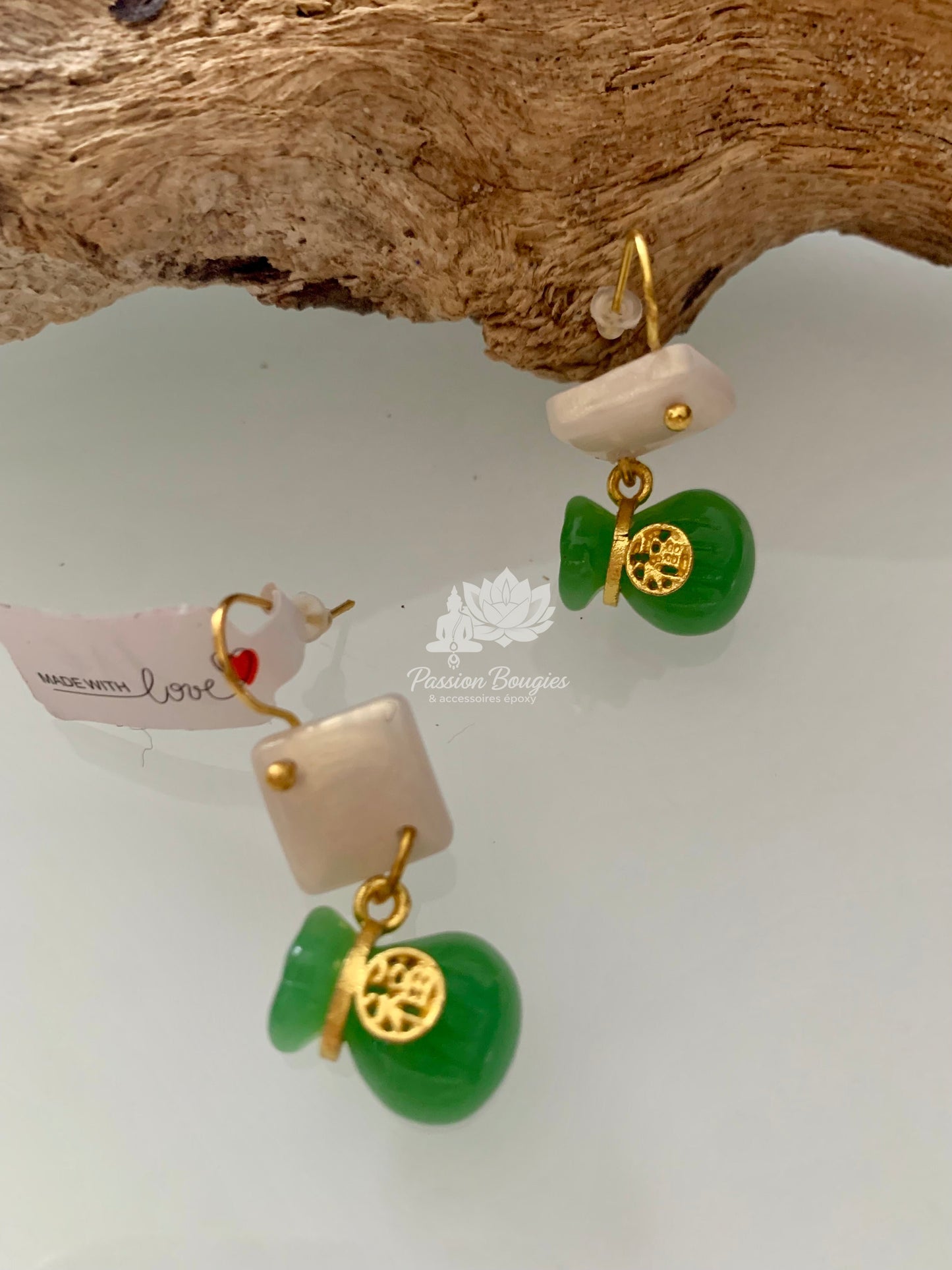 Boucles d’oreilles en pierre naturelle