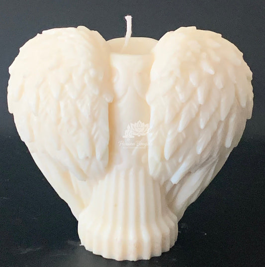 Bougie ailes d’anges florales