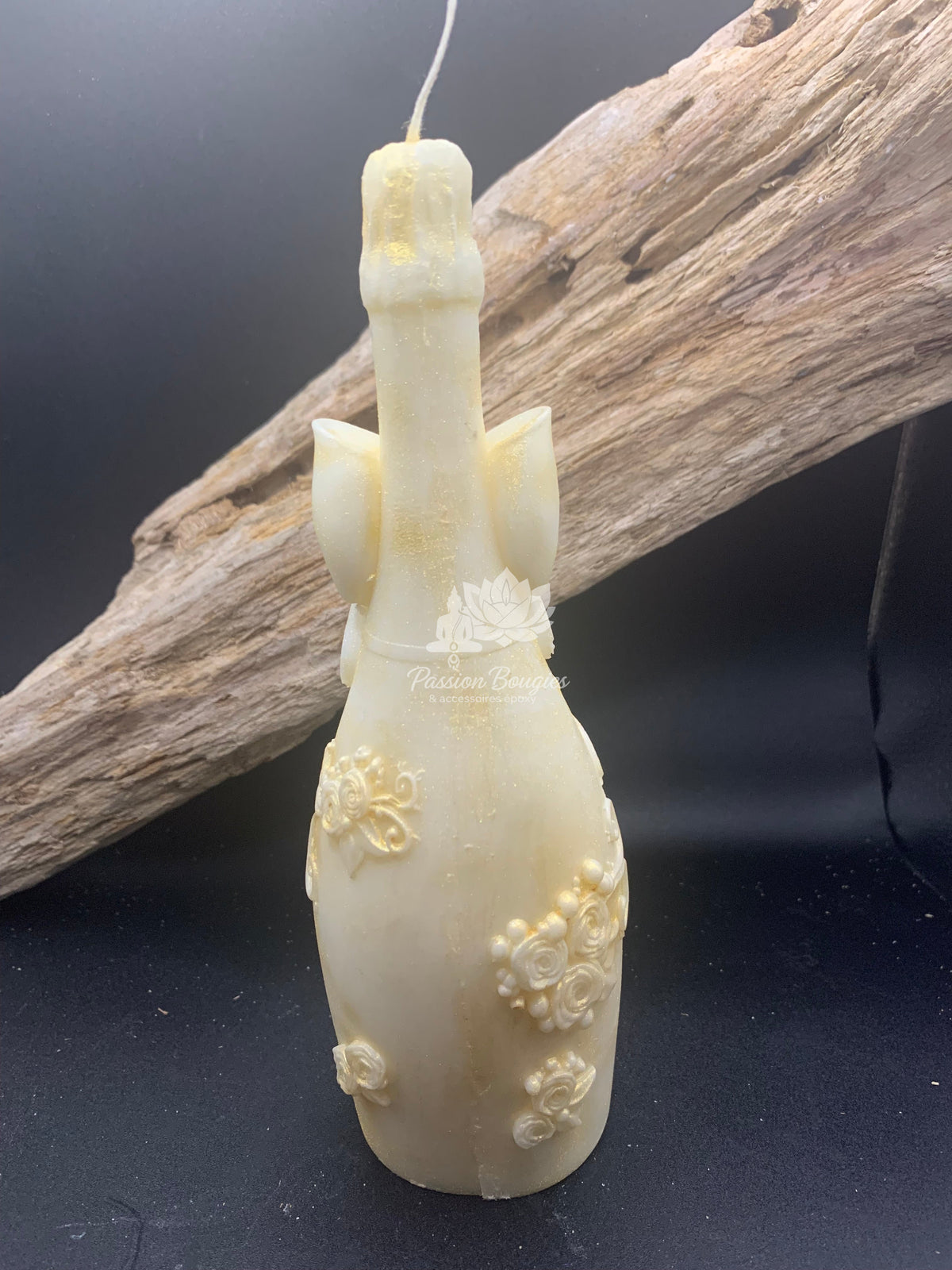 Bougie bouteille de champagne