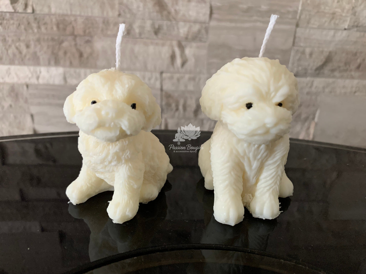 Bougie chien bichon - 2 modèles