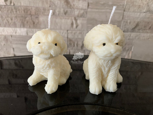 Bougie chien bichon - 2 modèles