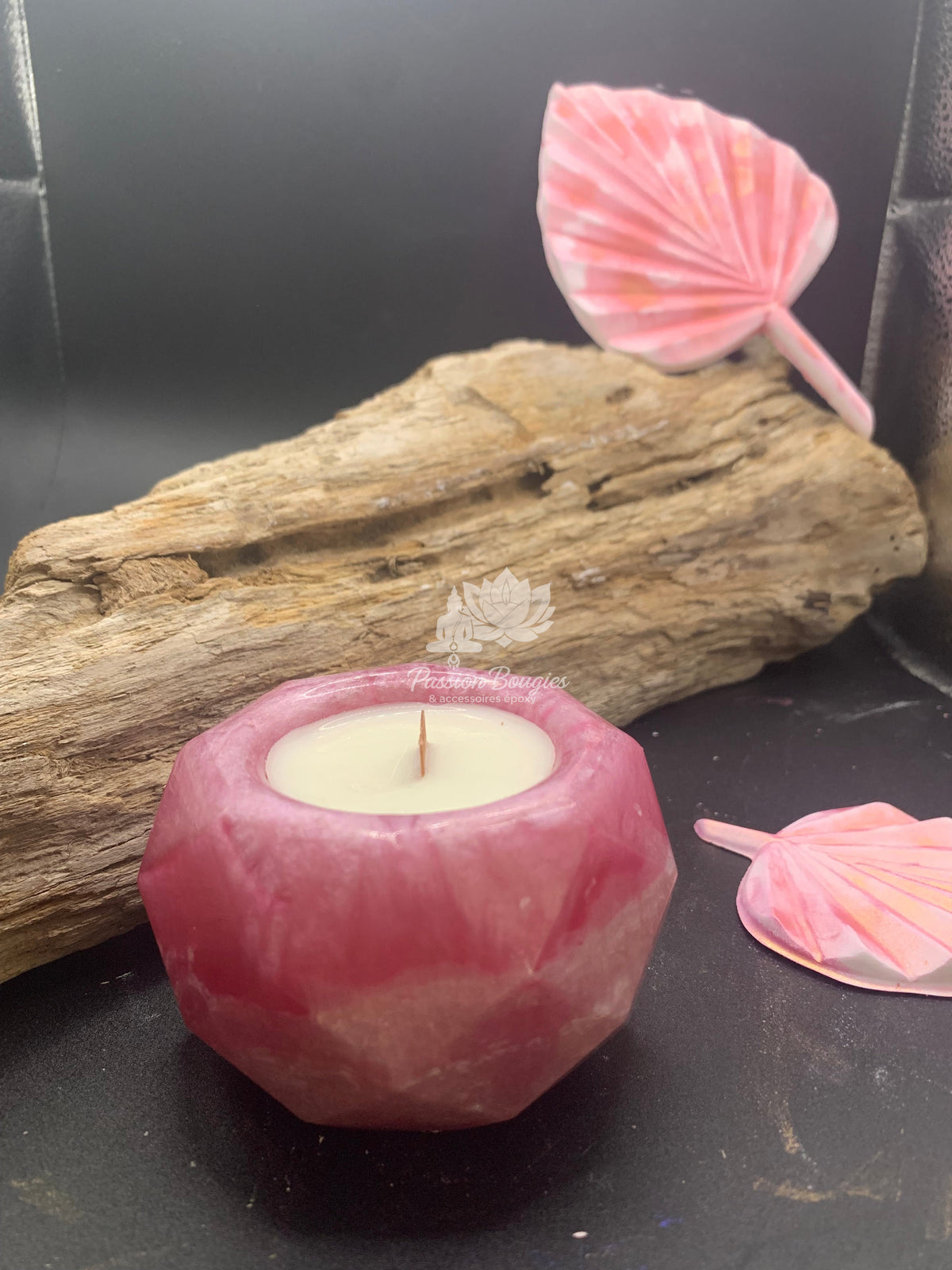 Bougie et support vase