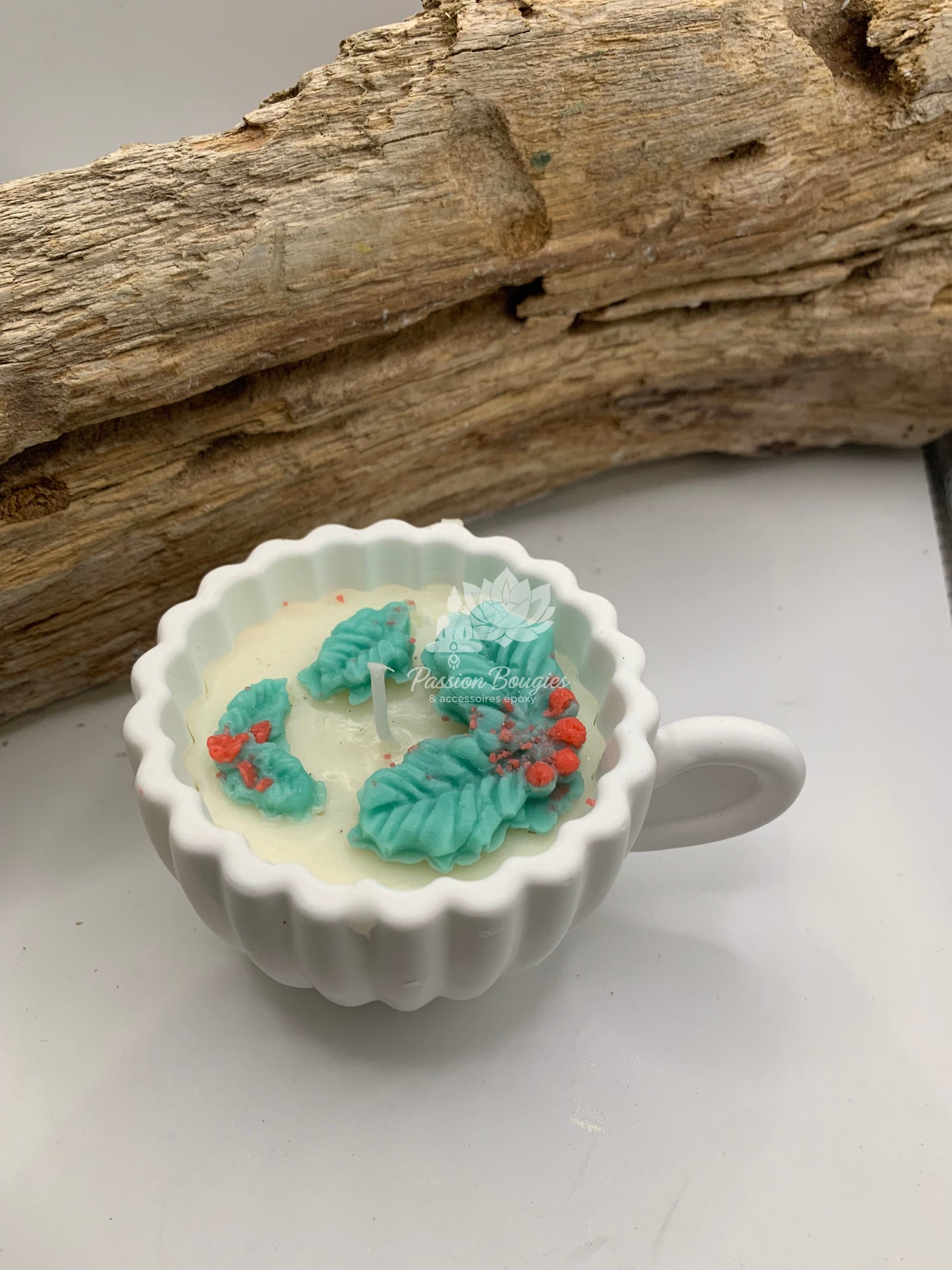 Bougie tasse décorative 🌿