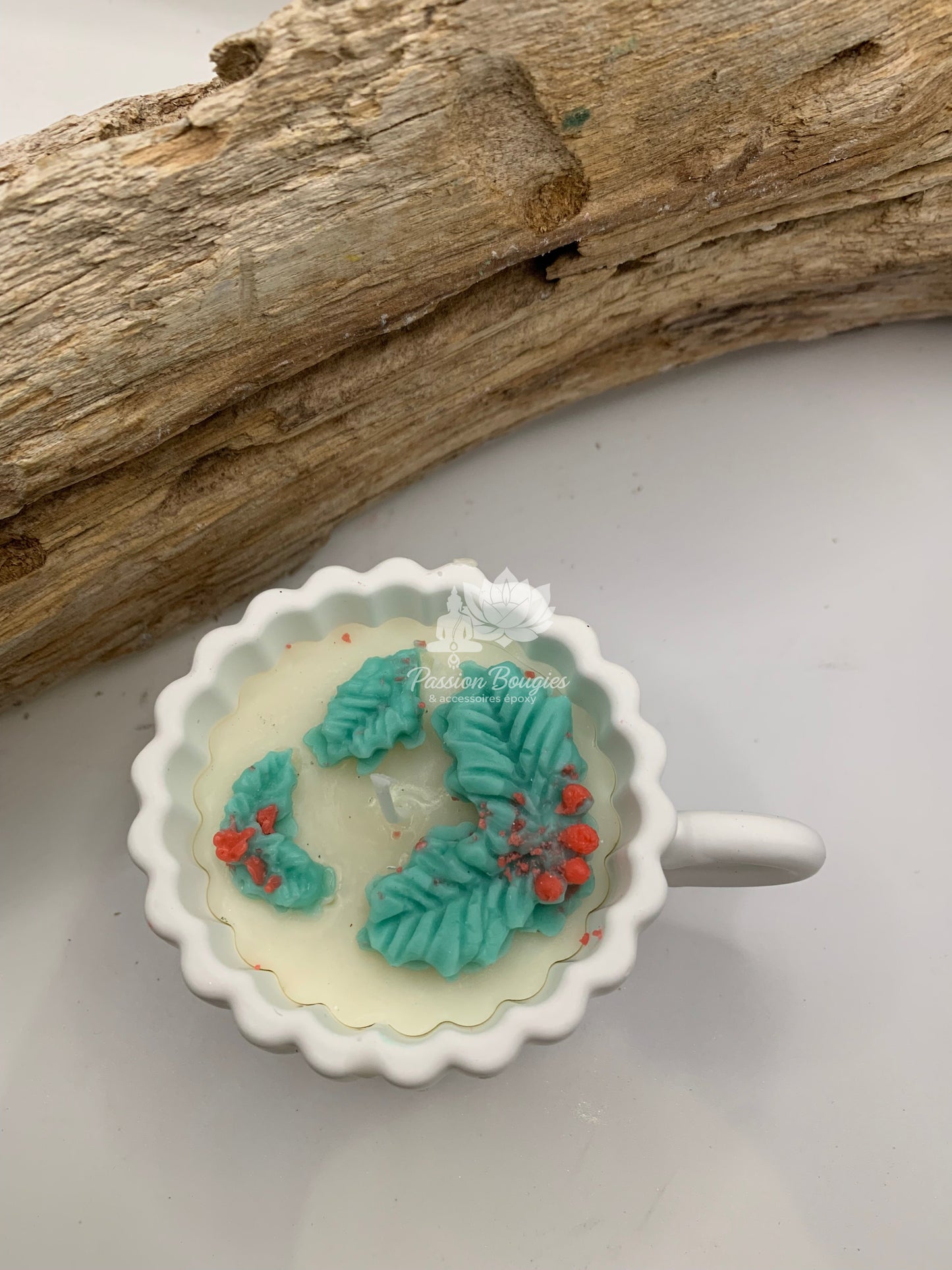 Bougie tasse décorative 🌿