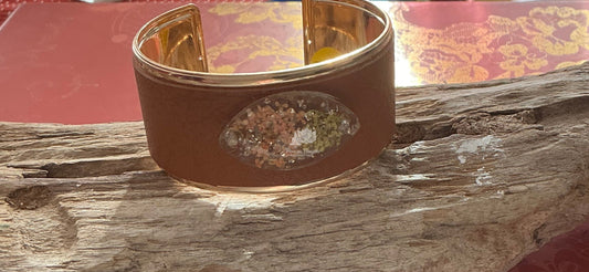 Bracelet grand jonc -  corail