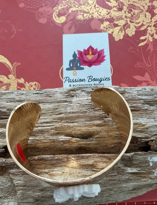 Bracelet grand jonc -  fleur marguerite