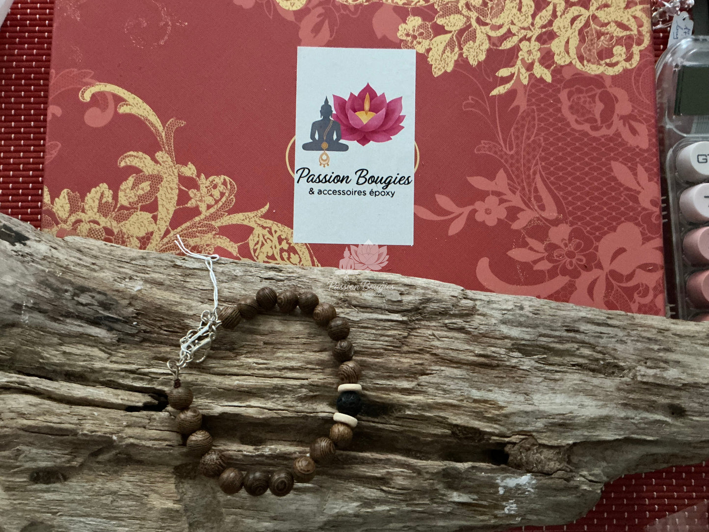 Bracelet homme en perles de bois
