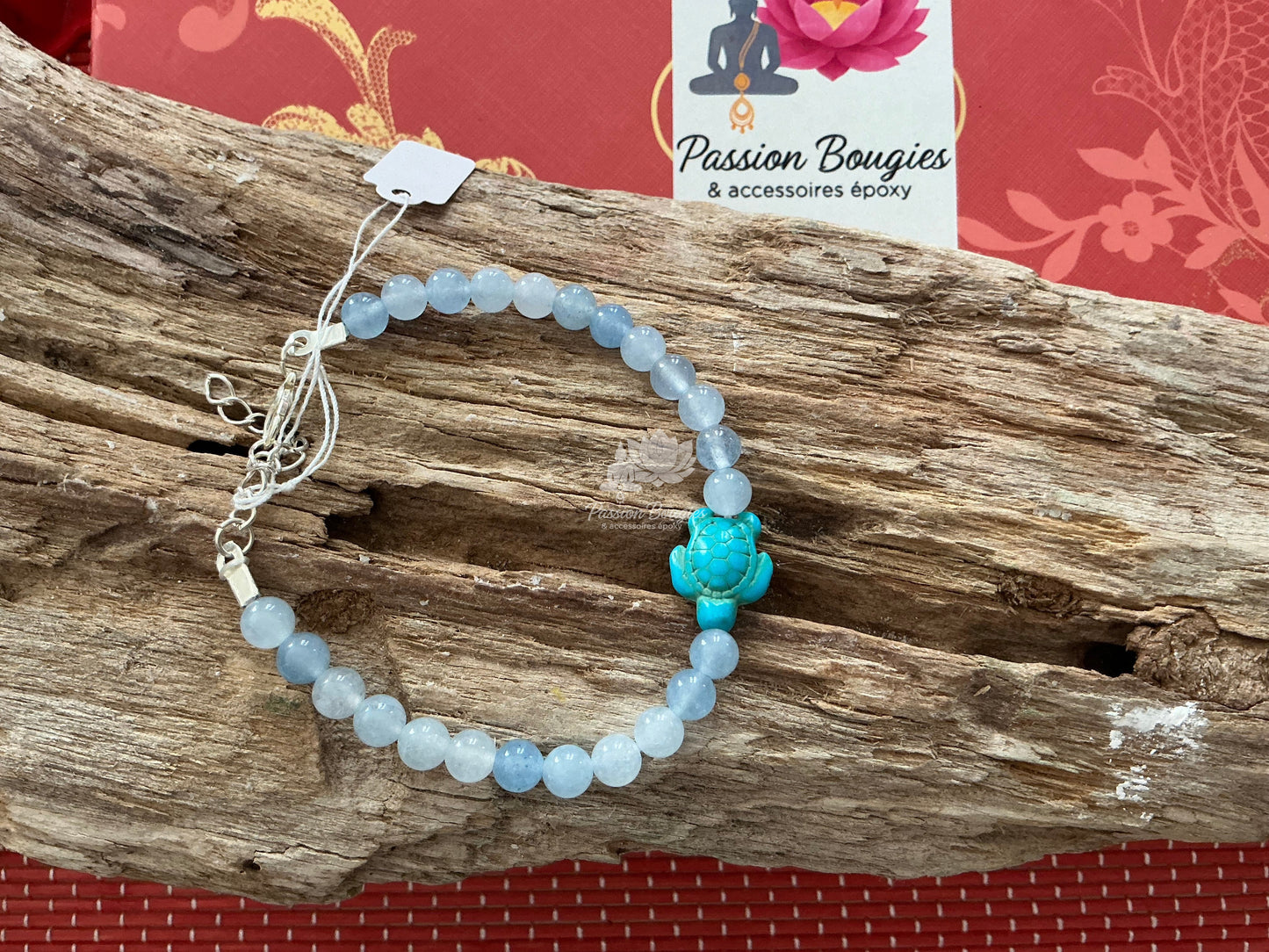 Bracelet pierre aigue marine