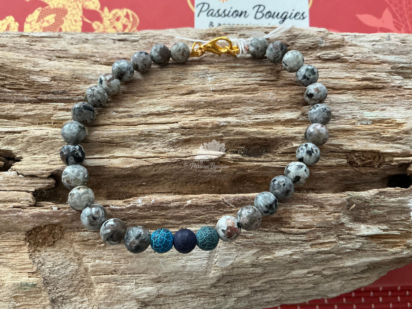 Bracelet pierre de jade et volcanique