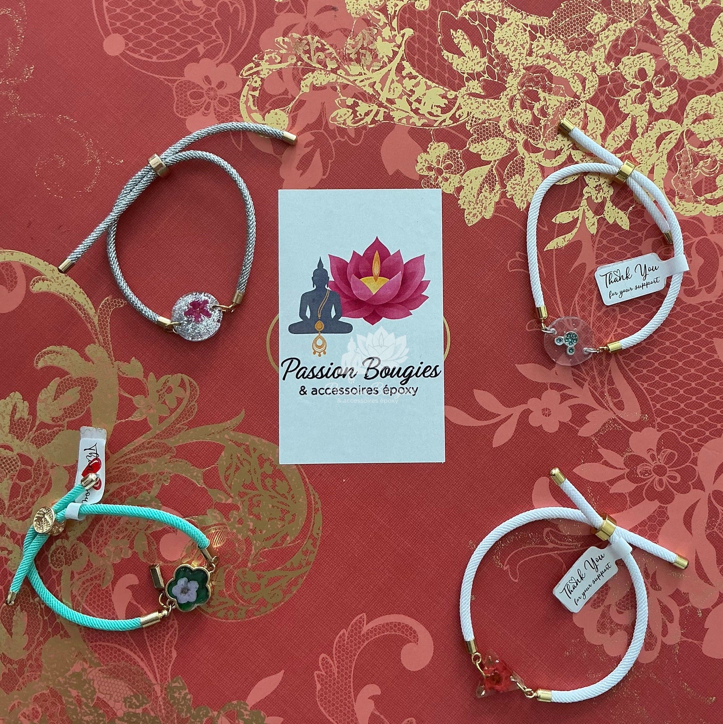 Bracelets coulissants - floral