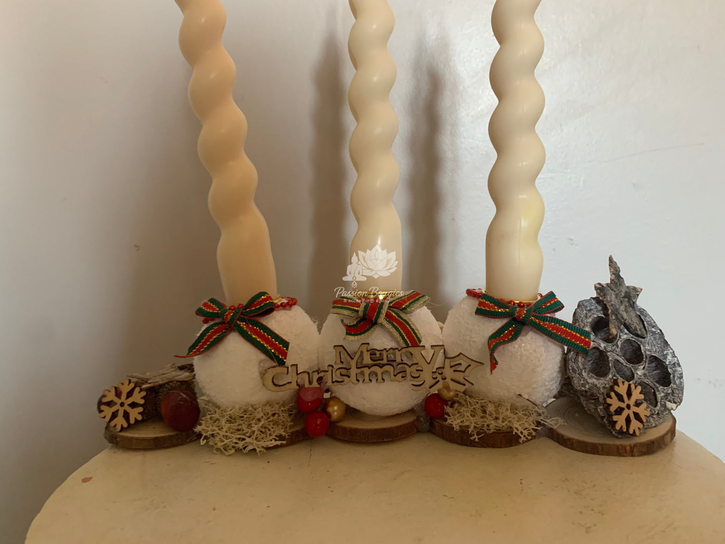 Centre de table boules de Noël