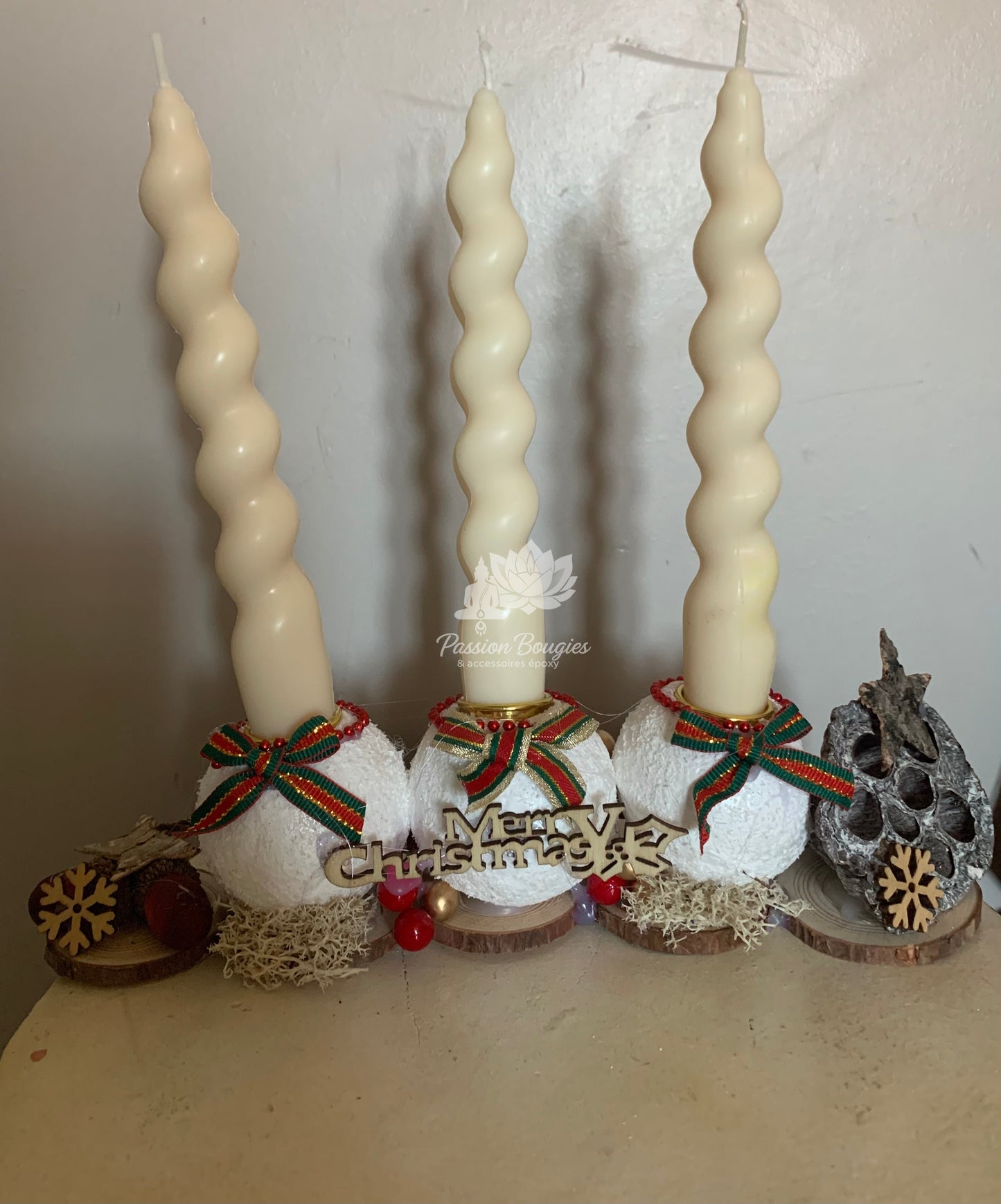 Centre de table boules de Noël