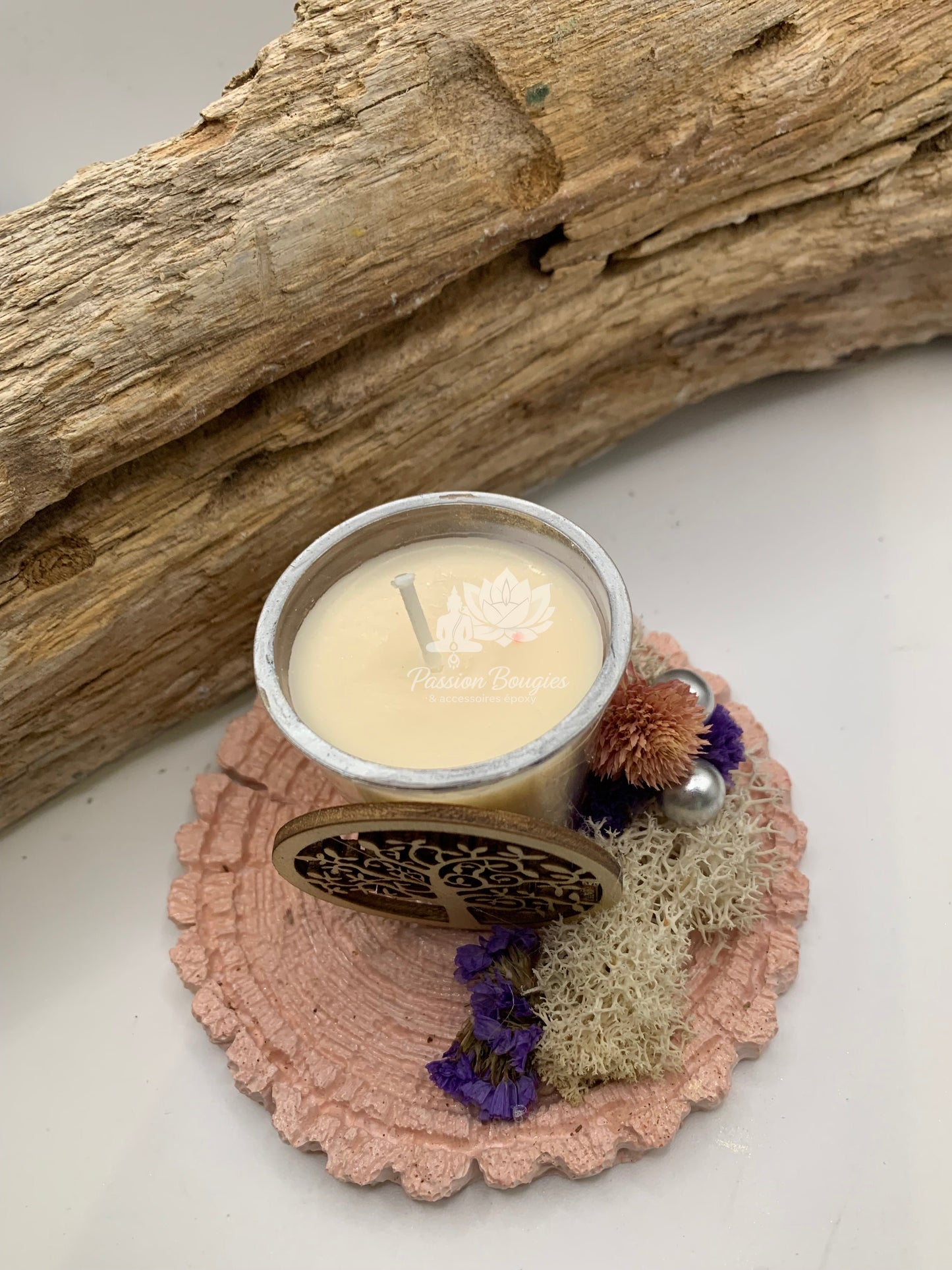 Centre de table avec pot à bougie