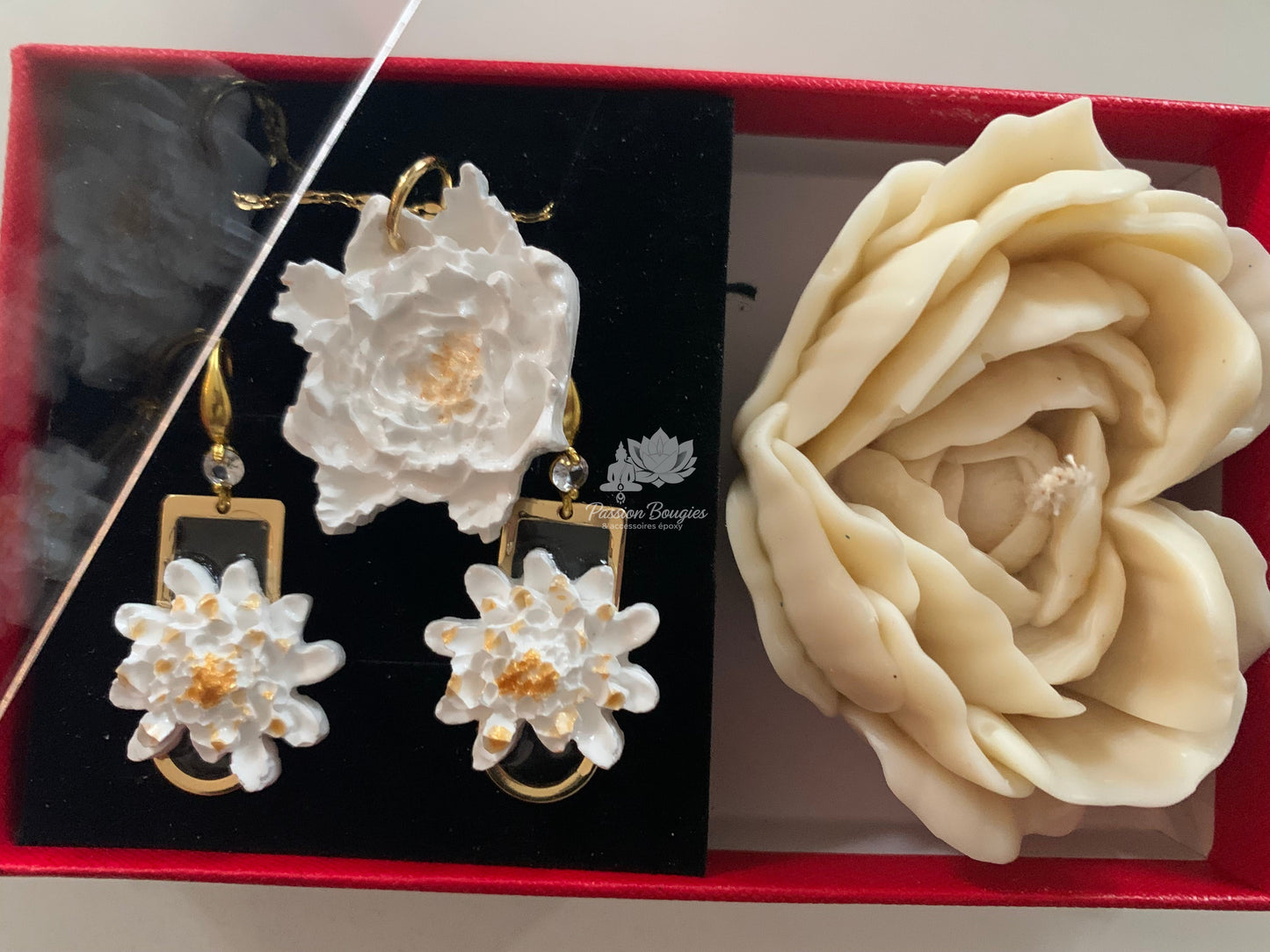 Coffret bijoux, bougie coeur