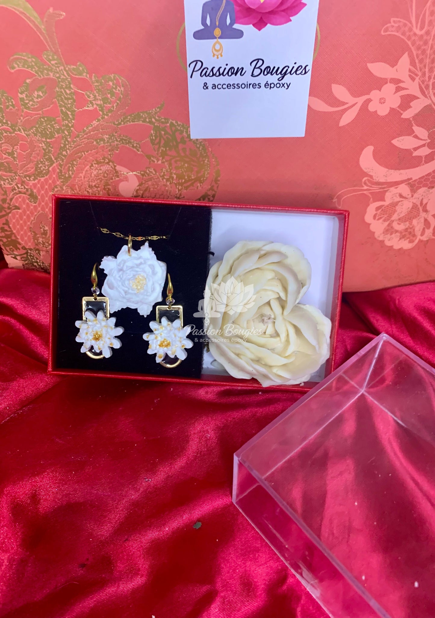 Coffret bijoux, bougie coeur