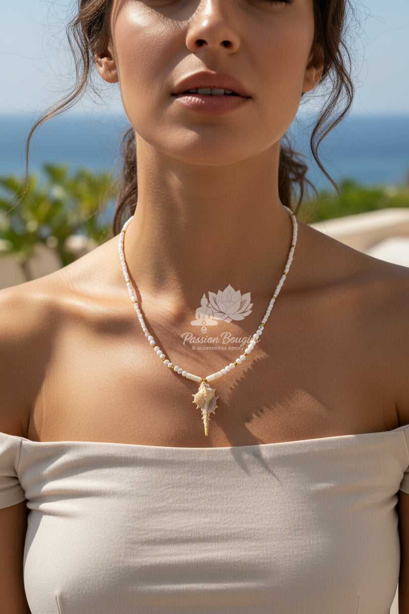Collier coquillage prestige