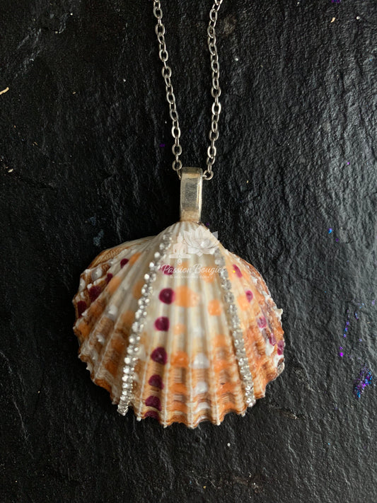 Collier coquillage strass