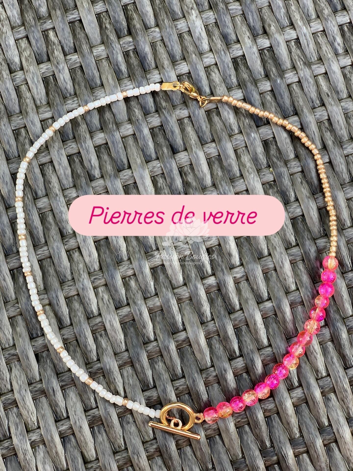 Collier cristal rosé doré