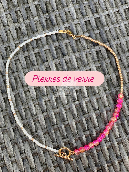 Collier cristal rosé doré