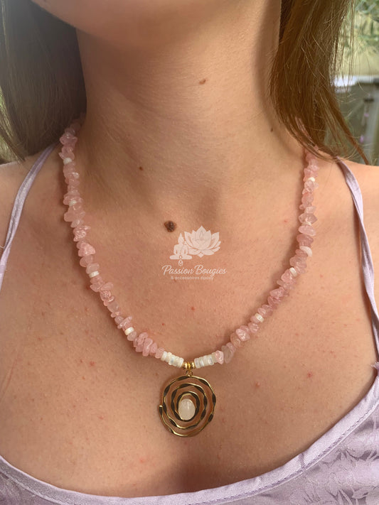 Collier éclats de quartz