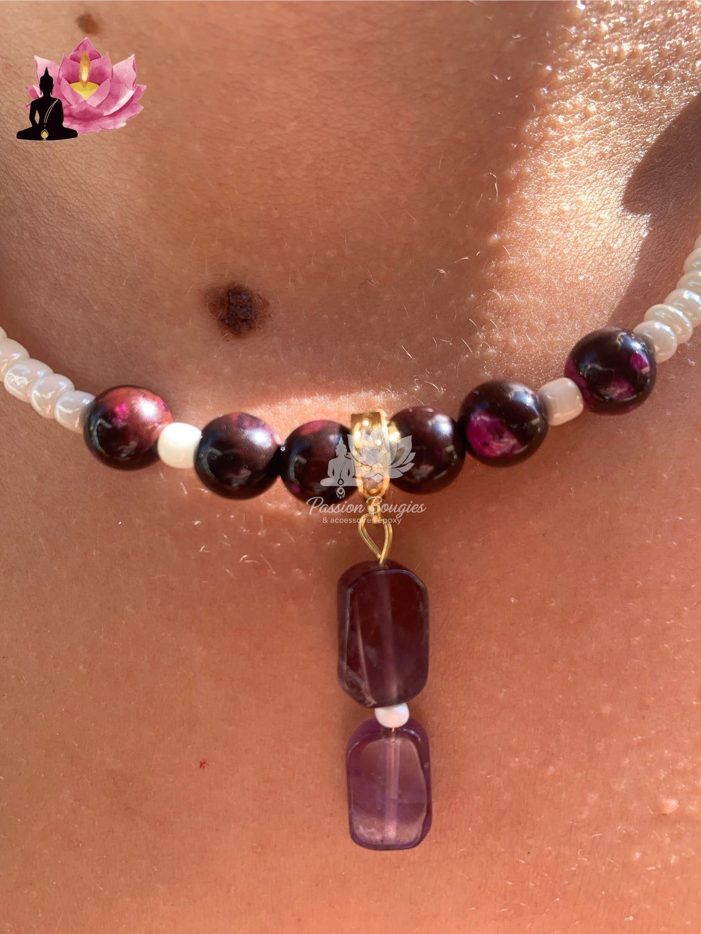 Collier pierres naturelles