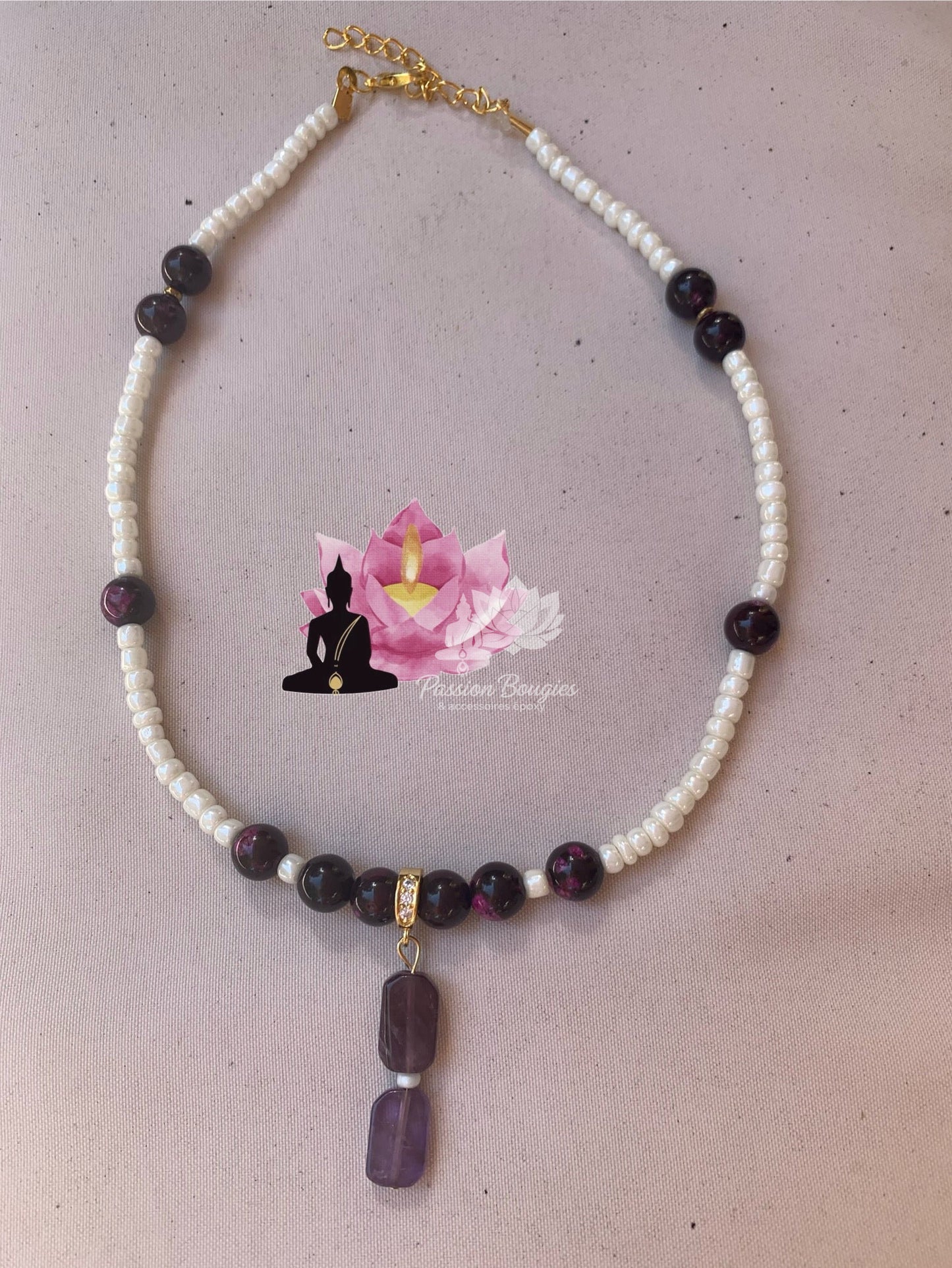 Collier pierres naturelles