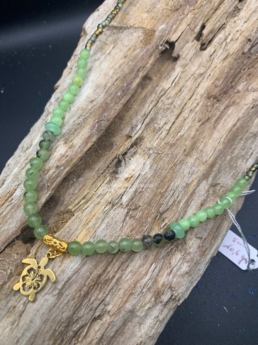 Collier tortue - vert
