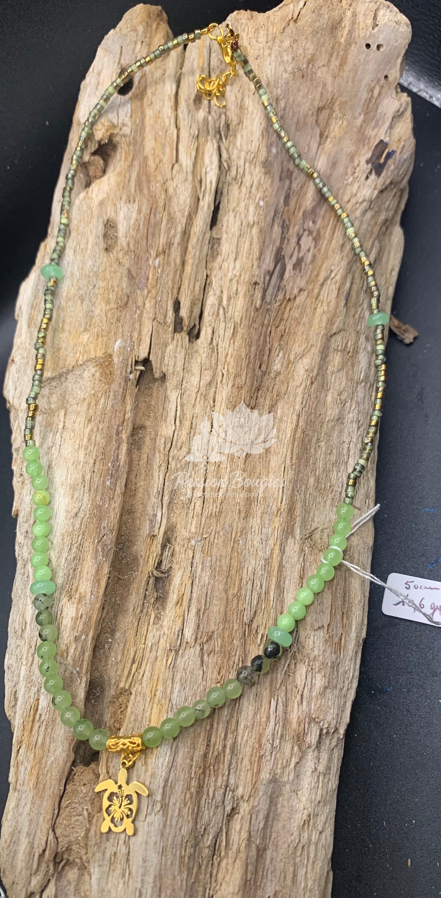 Collier tortue - vert