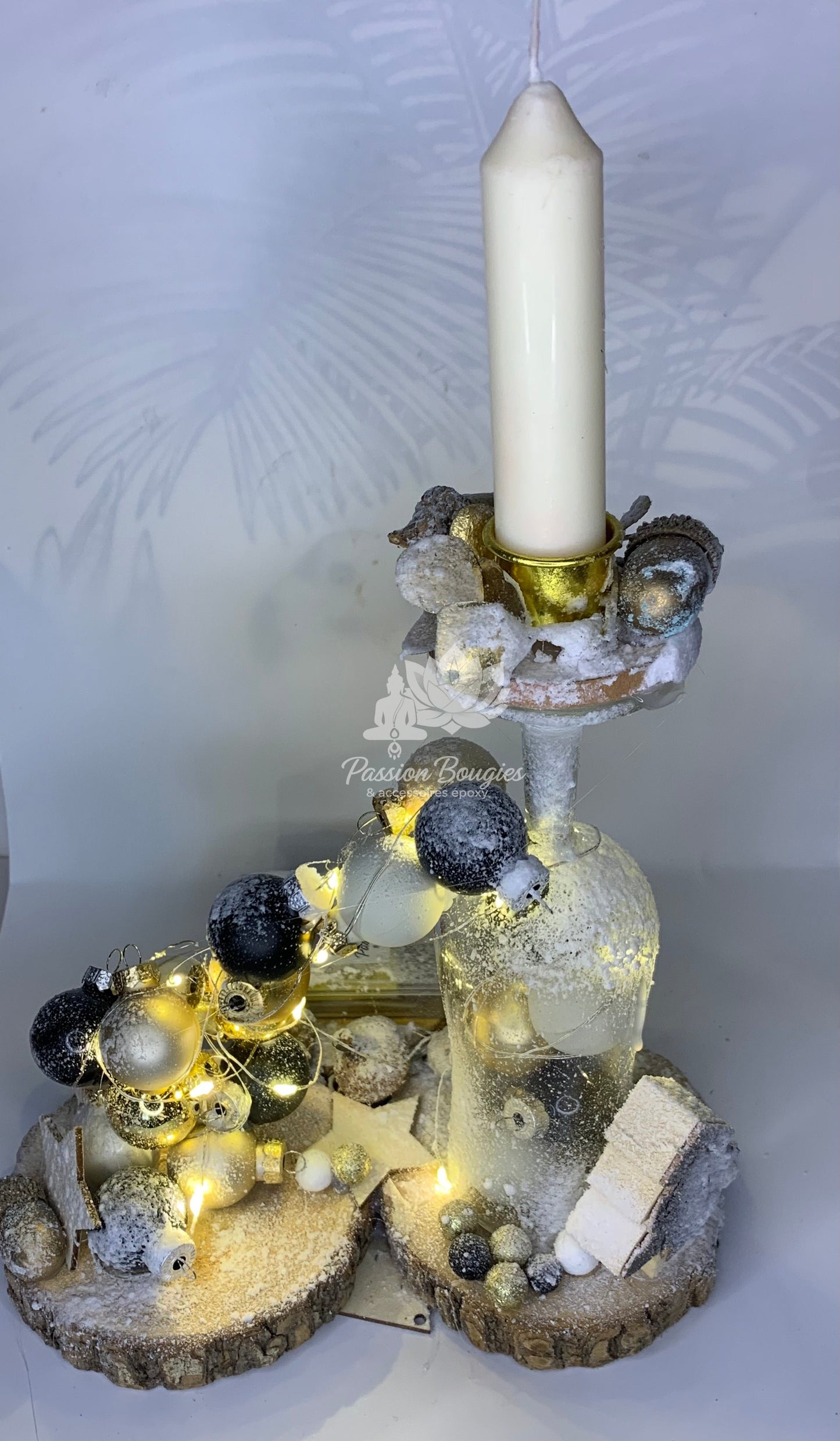 Composition bougie champagne