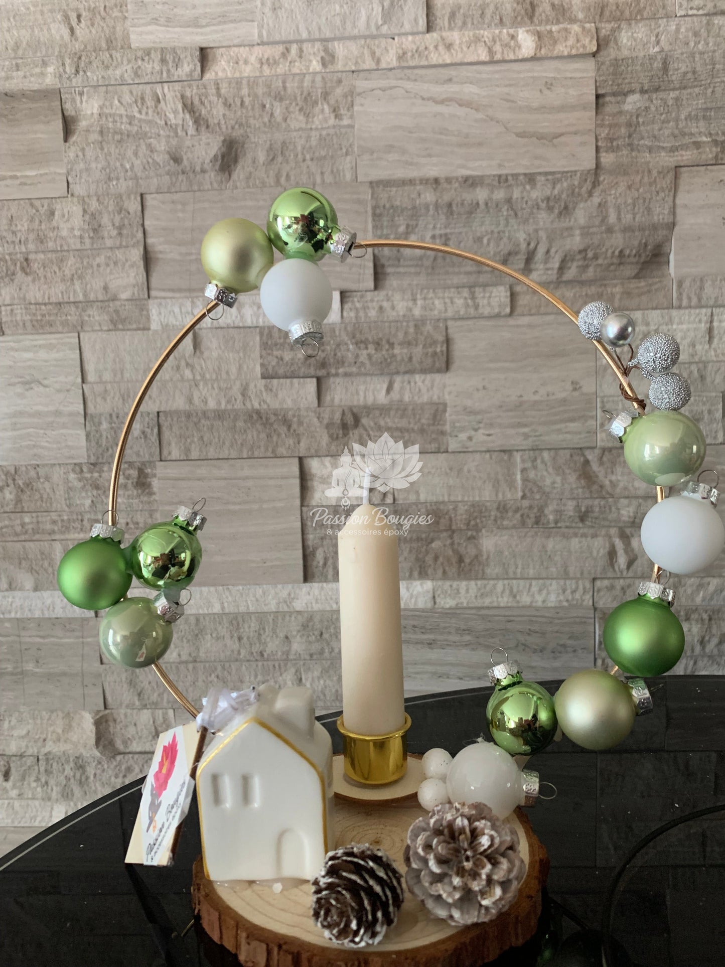 Composition bougie Noël 3