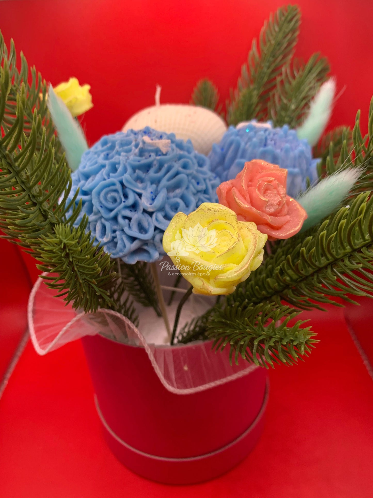 Composition : bouquet de bougies florales - personnalisable