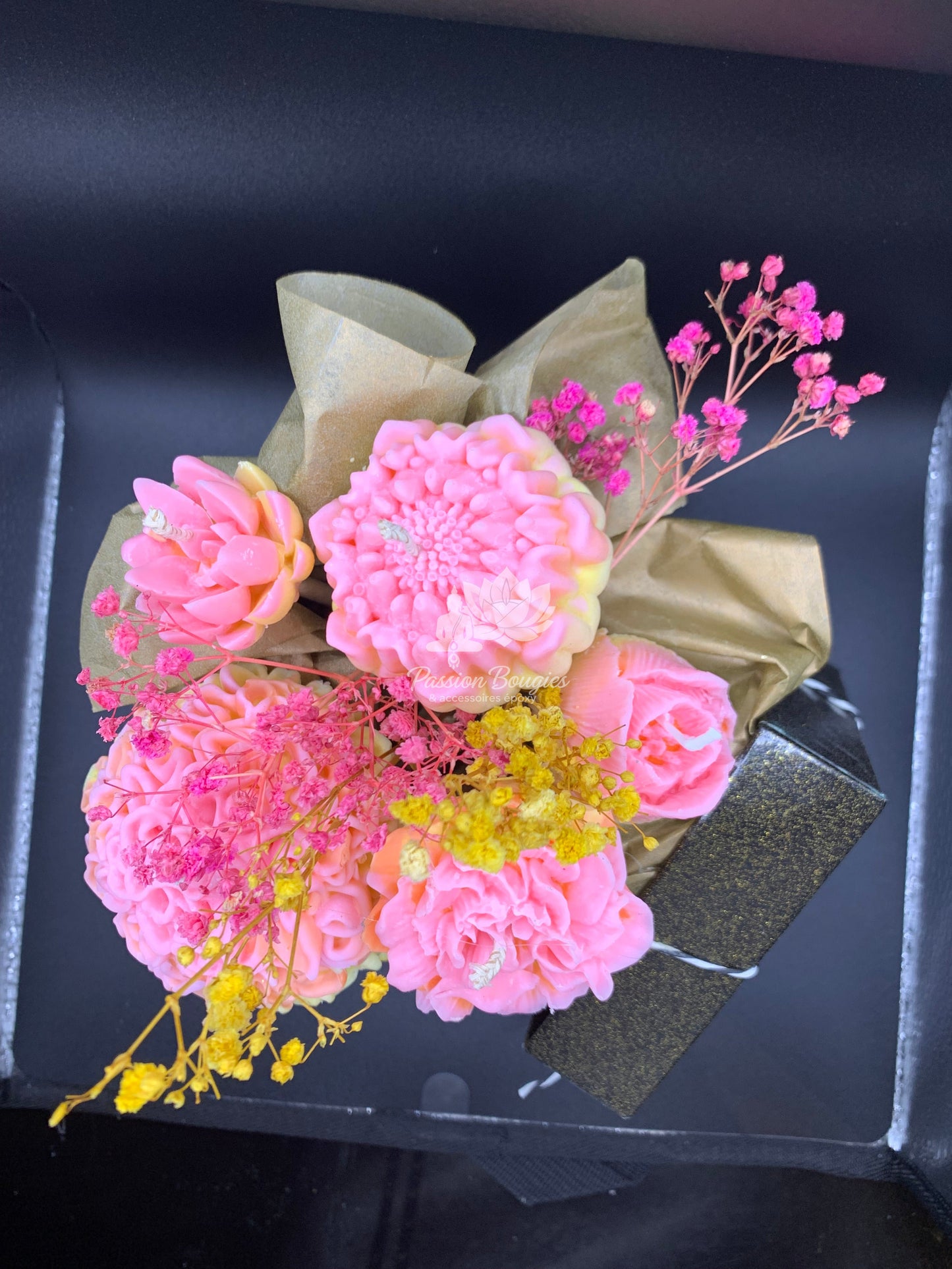 Composition : bouquet de bougies florales - personnalisable
