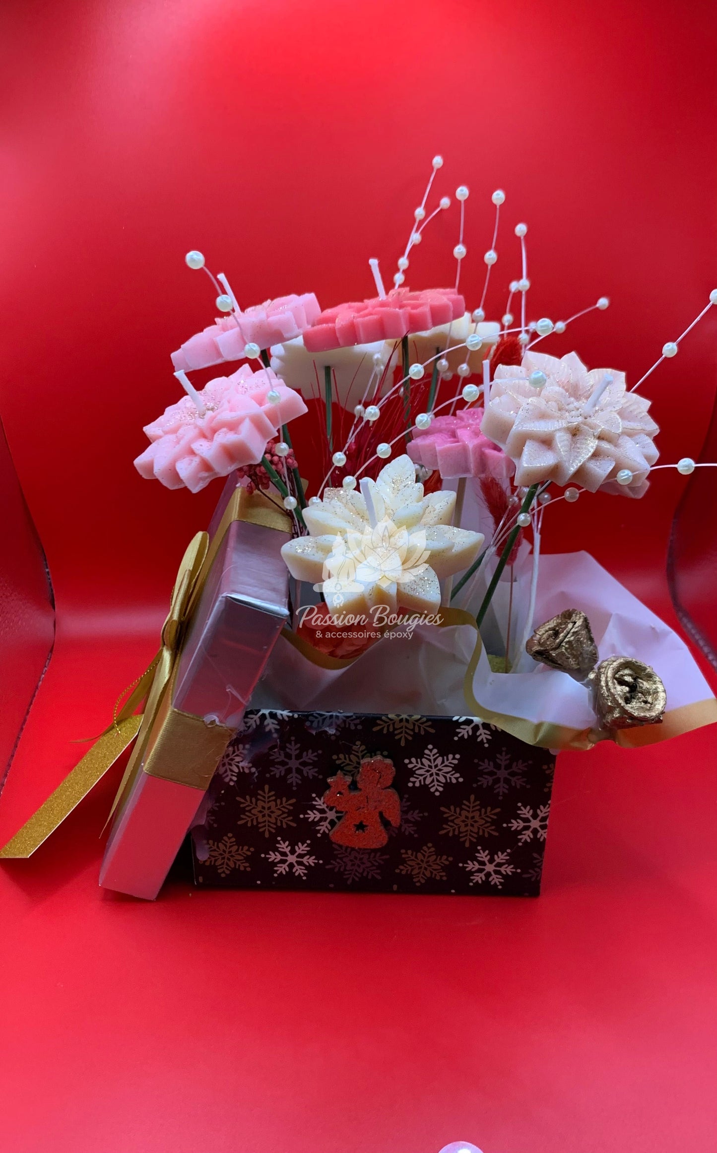 Composition : bouquet de bougies florales - personnalisable