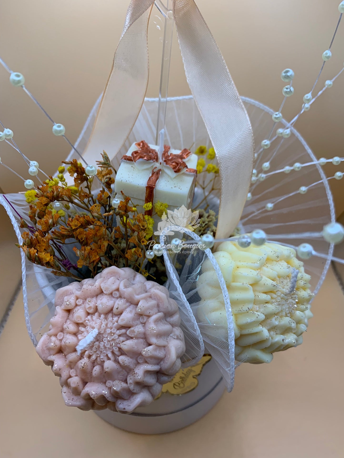 Composition : bouquet de bougies florales - personnalisable