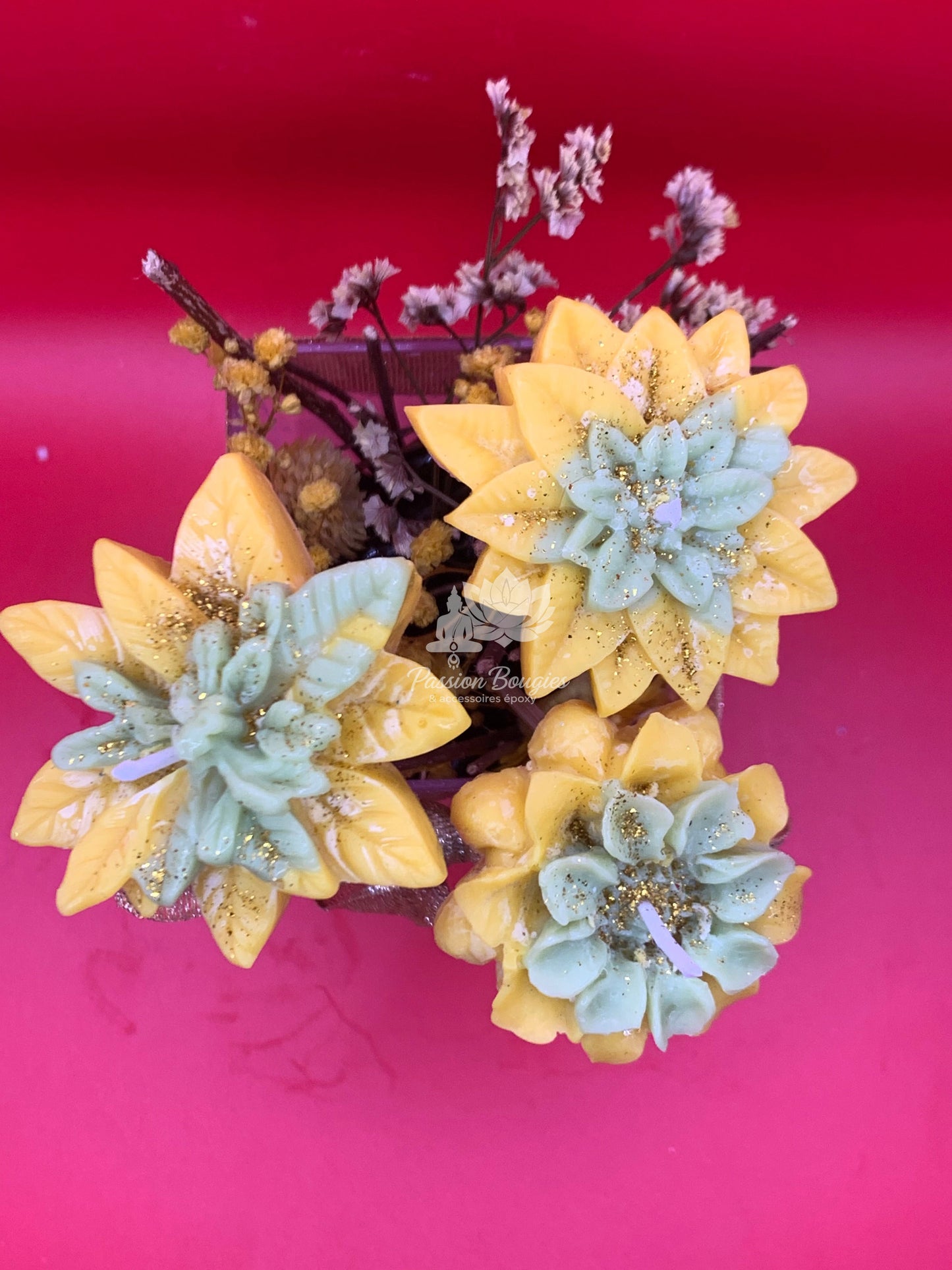 Composition : bouquet de bougies florales - personnalisable