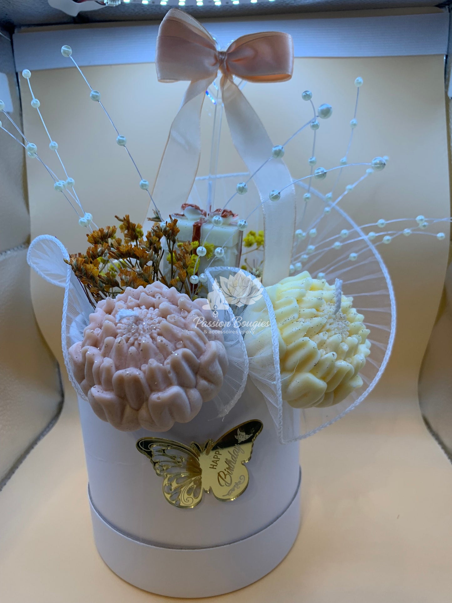 Composition : bouquet de bougies florales - personnalisable