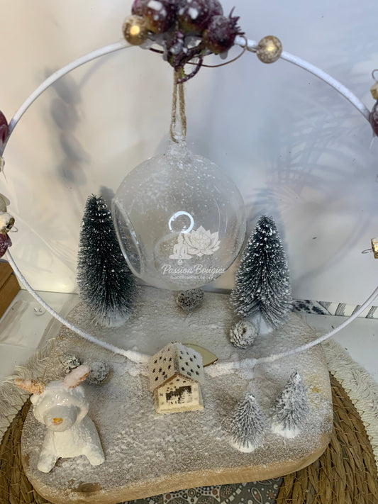 Composition village de  Noël cerf je ne vois pas
