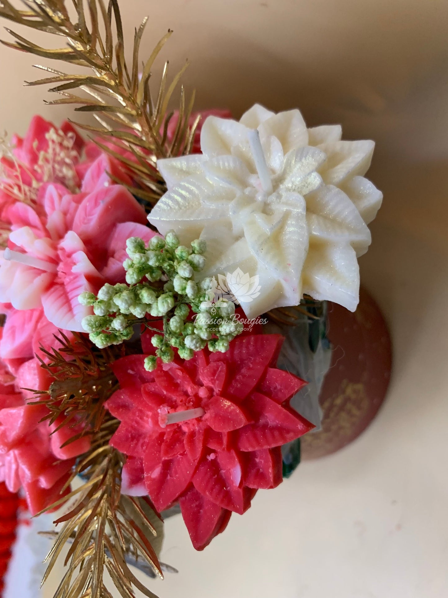Compositions bouquet fleurs de Noël
