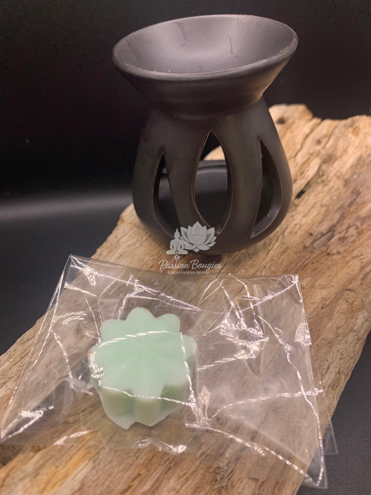 Diffuseur floral avec 1 fondant fleur parfumé à la tarte au citron meringuée
