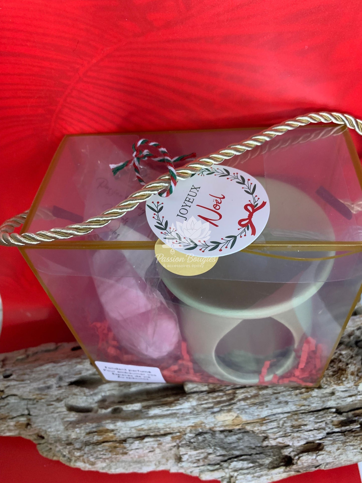 Diffuseur floral avec 2 fondants cœur parfumés à la tarte au citron meringuée