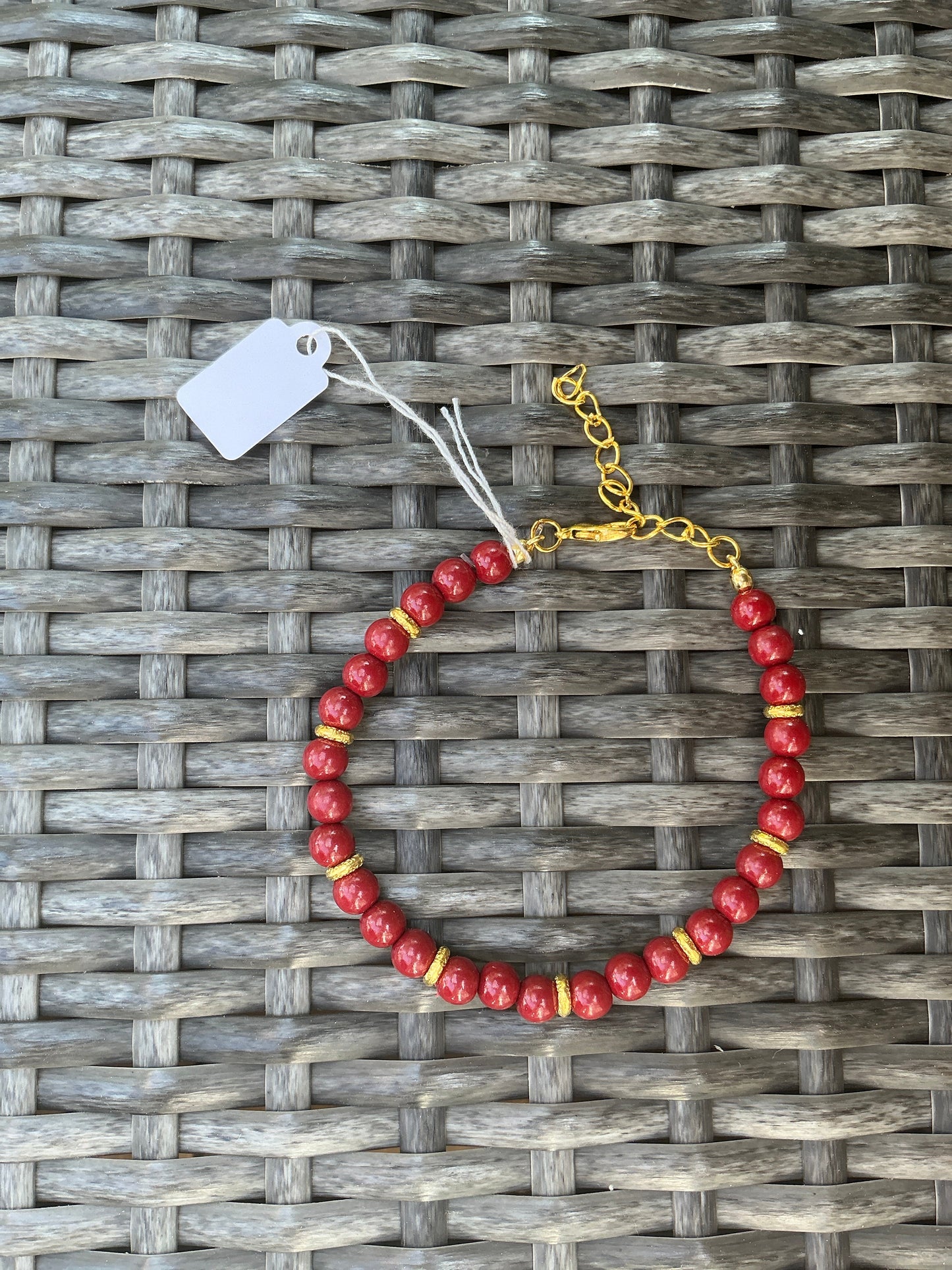 Parure « pierre cinabre rouge »