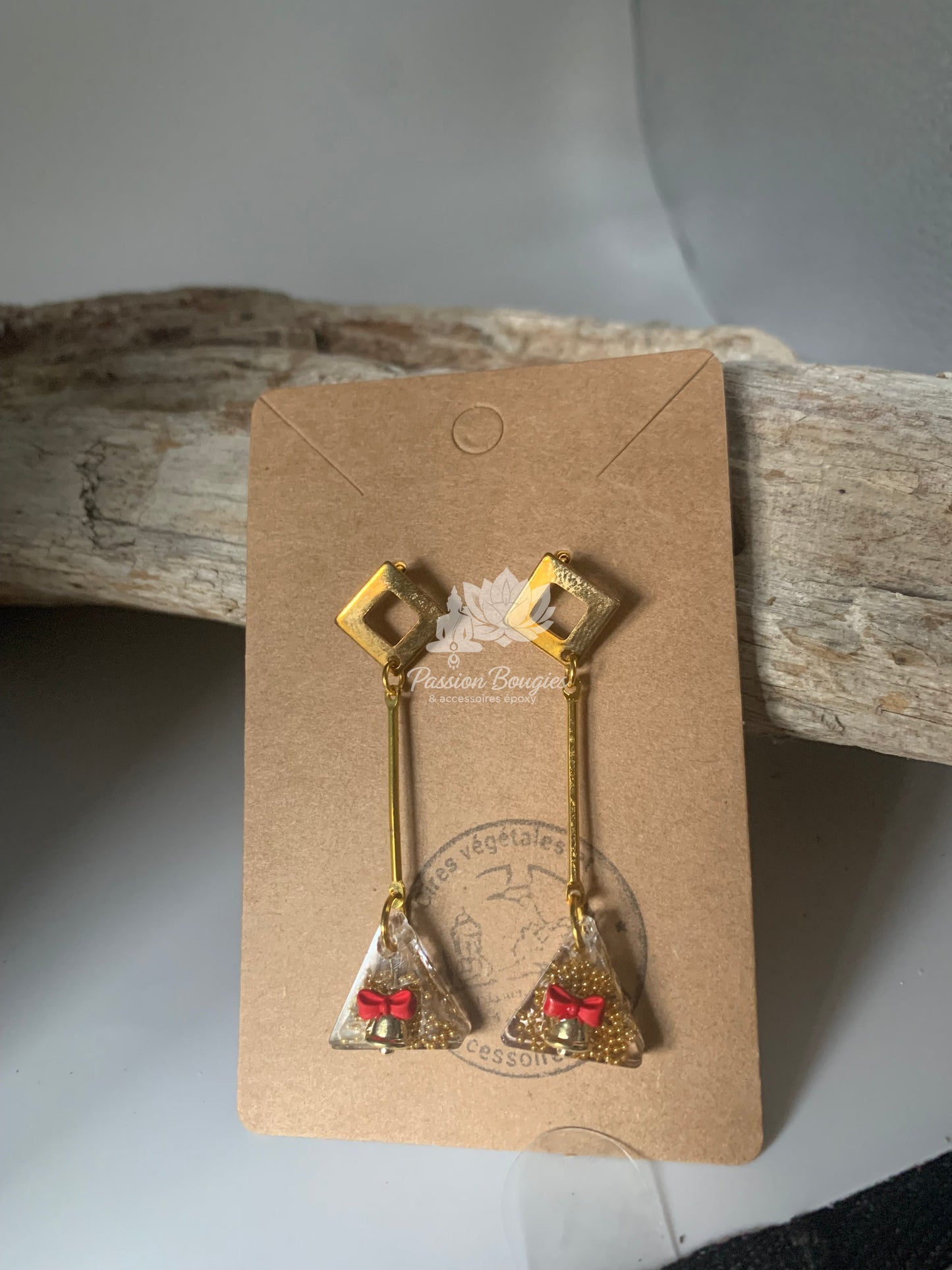 Boucles d’oreilles pendantes cloches de Noël