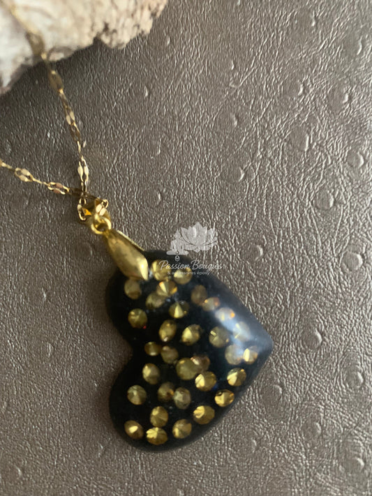 Parure cœur étincelant