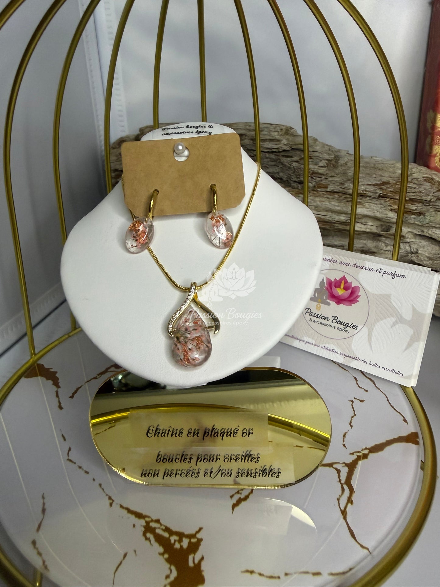 Parure « corail rose » ✨