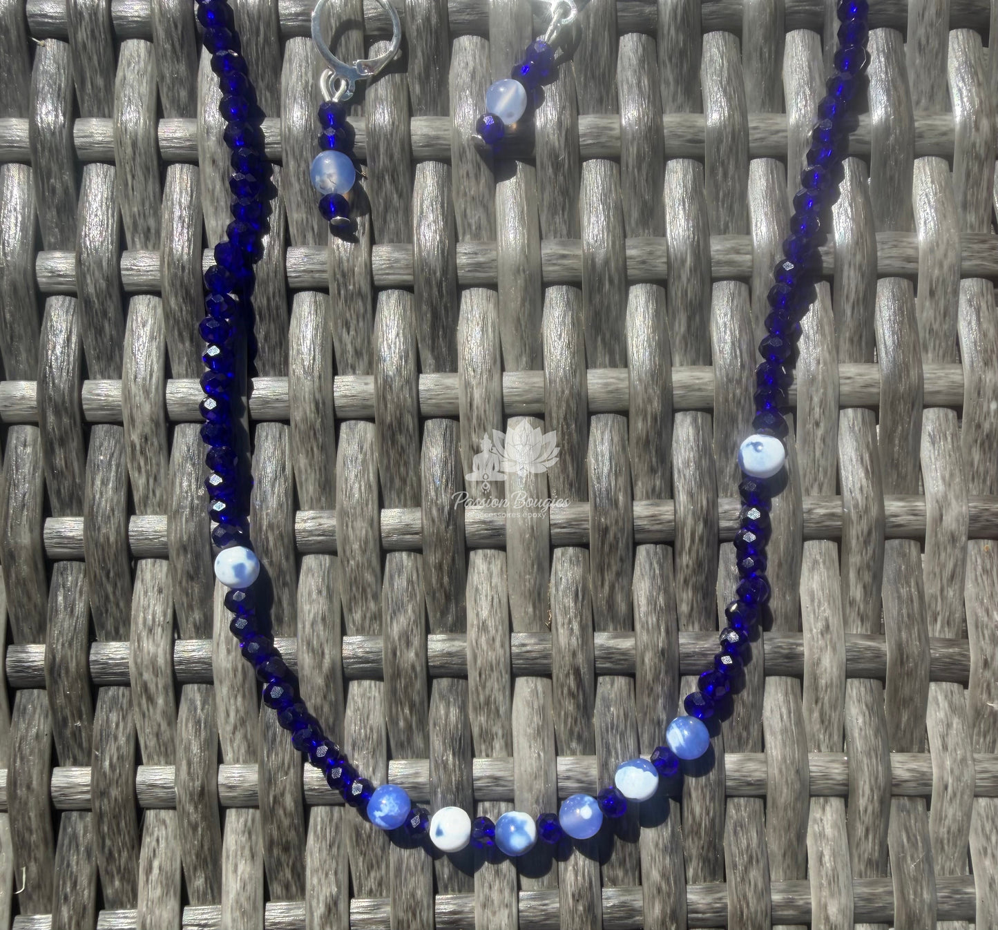 Parure « cristal bleu »