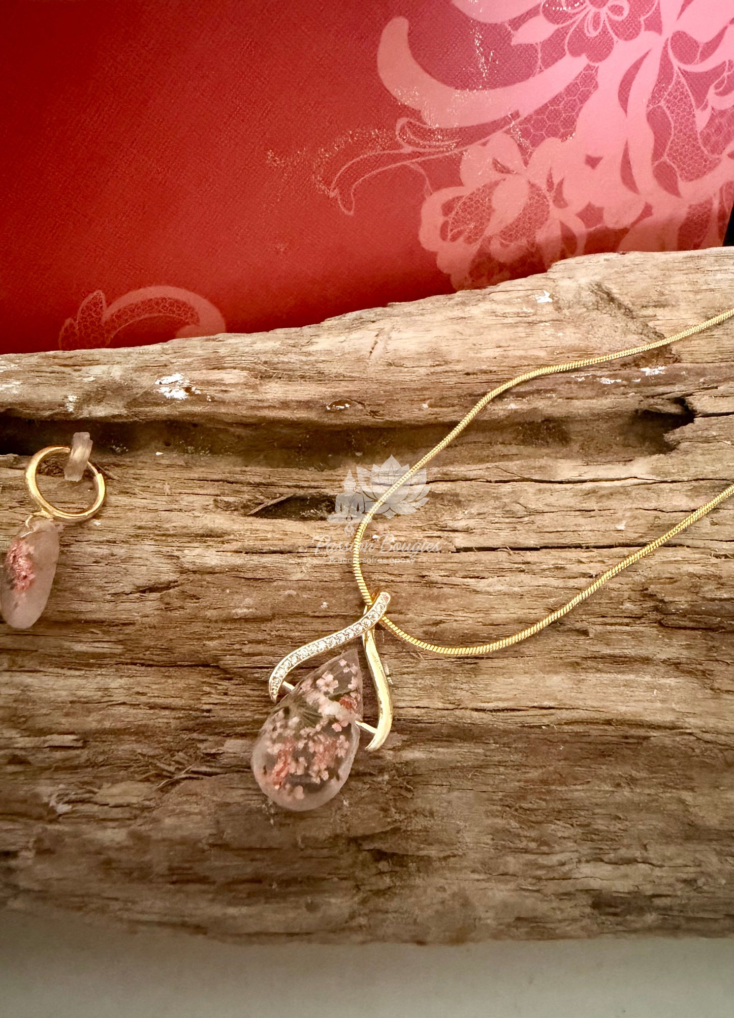 Parure «étincelante » - attaches BO pour oreilles non percées et / ou sensibles