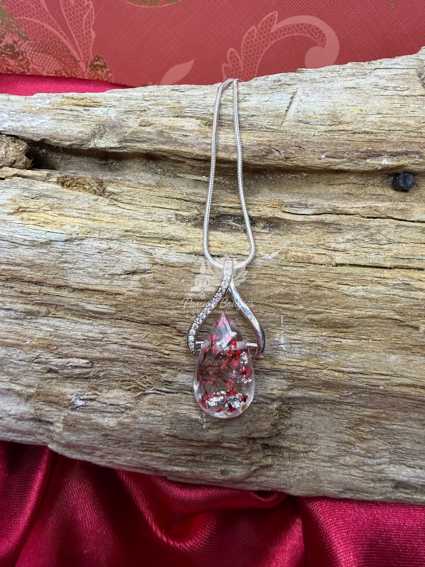 Parure «fleur de corail rouge »