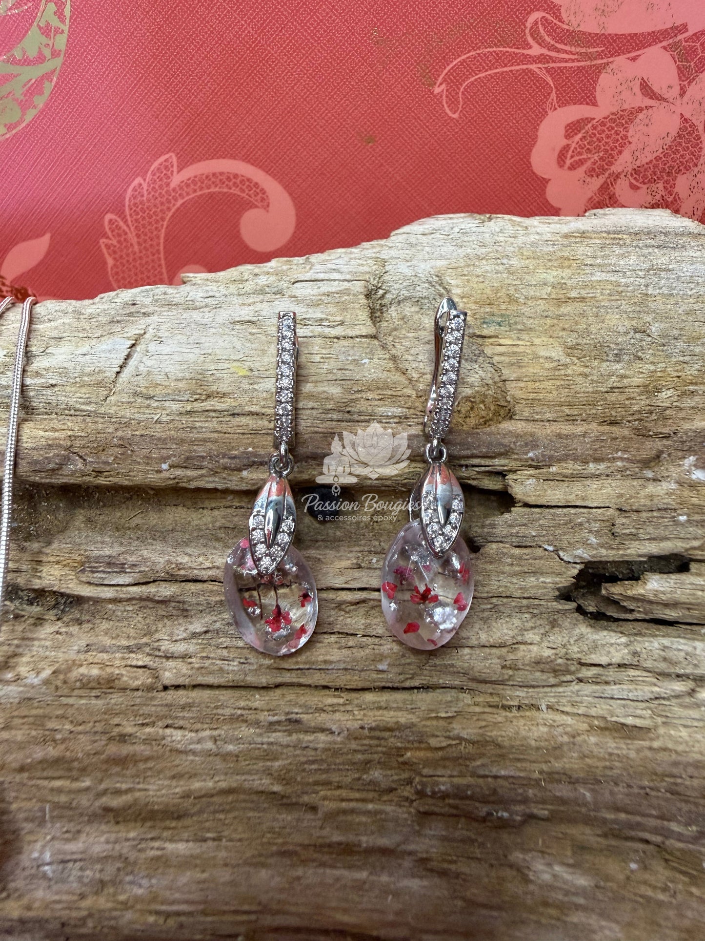 Parure «fleur de corail rouge »