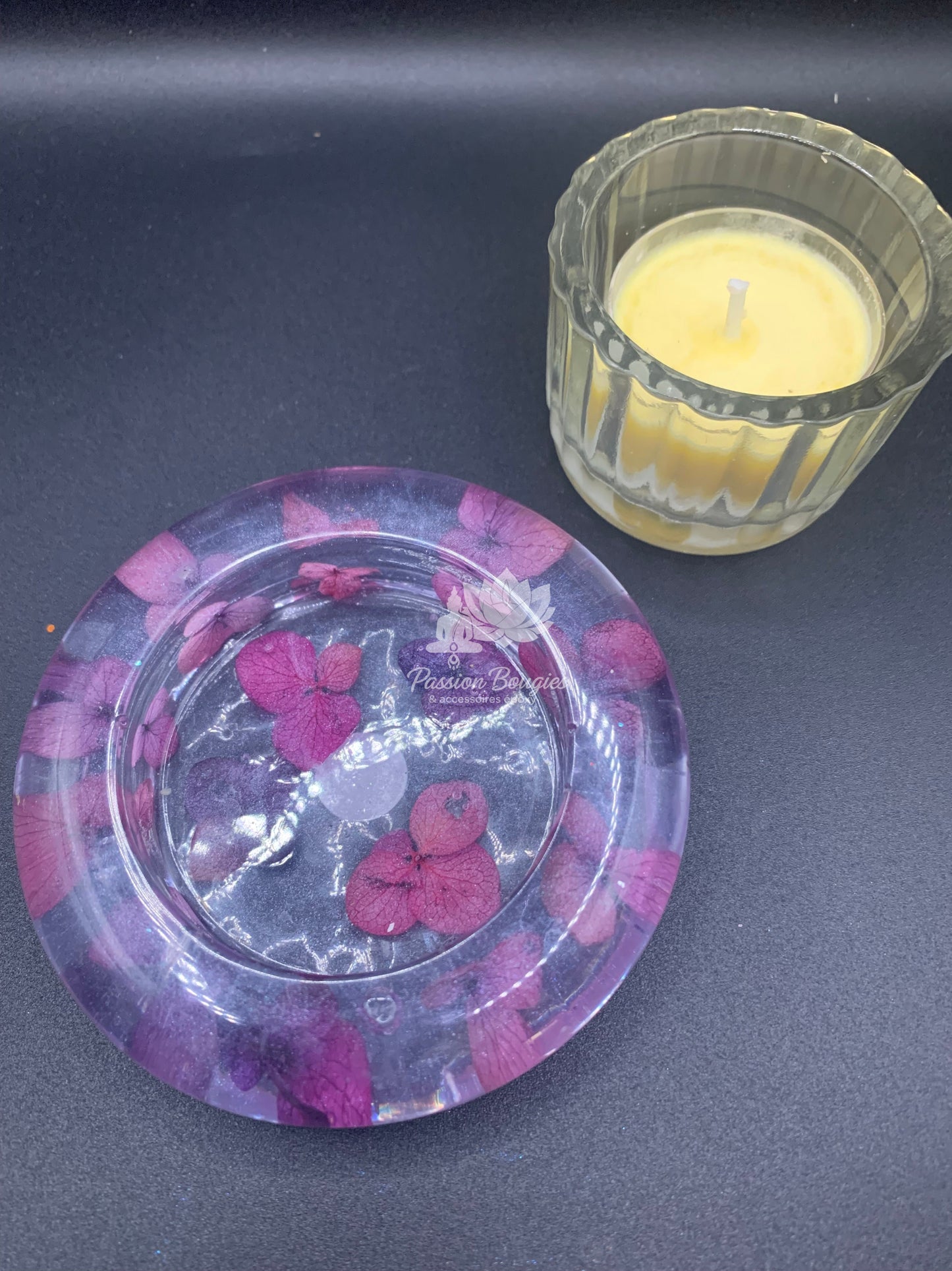 Support floral pour chauffe plat/petite bougie